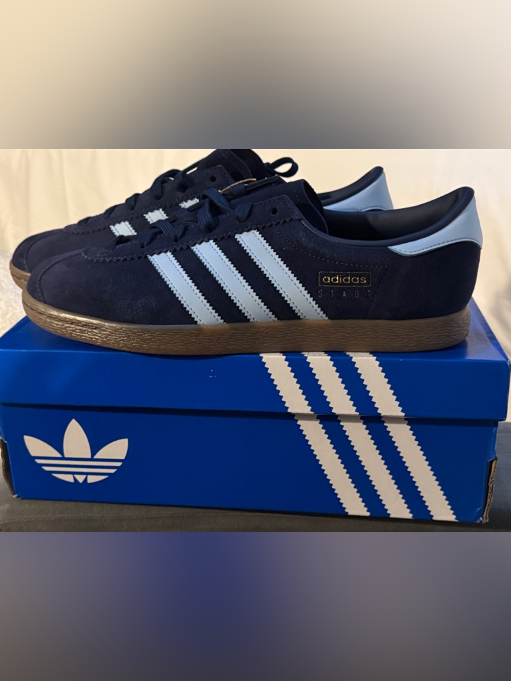 adidas STADT Men’s Navy & Light Blue Suede Sneakers